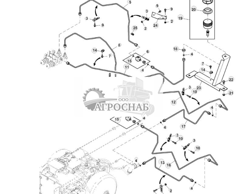 Тормозные магистрали, передний мост (для Франции) - ST826815 115.jpg